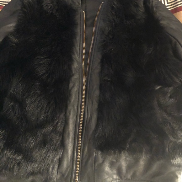Brand New Black Fur/Shearling Jacket - Picture 2 of 4